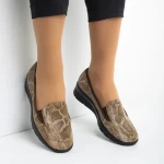 Дамски обувки бежови от естествена кожа Liora