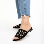 Дамски  чехли  Marco черни  от естествена кожа Elba