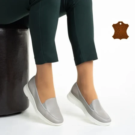 Дамски обувки сиви  от естествена кожа Tajana