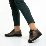 Всекидневни дамски обувки  златисти   от естествена кожа Anahita