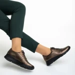 Всекидневни дамски обувки  златисти   от естествена кожа Anahita