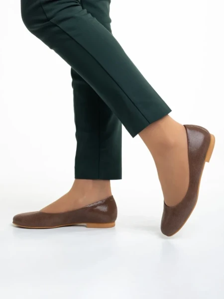 Дамски балерини  Marco кафяви  от естествена кожа Marnie