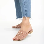 Дамски  чехли  Marco розови  от естествена кожа Elba