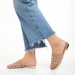 Дамски  чехли  Marco розови  от естествена кожа Elba