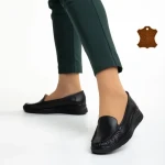 Дамски мокасини  черни  от естествена кожа Zofia