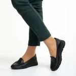 Дамски мокасини  черни  от естествена кожа Zofia