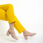 Дамски  чехли  Marco бежови от естествена кожа Mohana