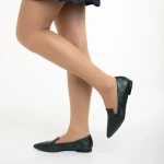 Дамски балерини  Marco зелени  от естествена кожа Lally