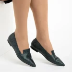 Дамски балерини  Marco зелени  от естествена кожа Lally