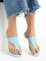 Дамски  чехли  Marco сини  от естествена кожа Fulvia