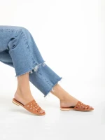 Дамски  чехли  Marco оранжеви  от естествена кожа Elba