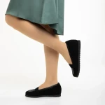 Дамски мокасини  Marco черни  от велур  Maryana