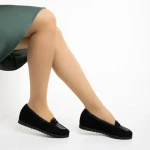 Дамски мокасини  Marco черни  от велур  Maryana