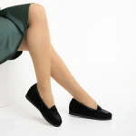 Дамски мокасини  Marco черни  от велур  Maryana