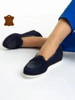 Дамски мокасини  Marco сини  от велур  Maryana