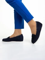 Дамски мокасини  Marco сини  от велур  Maryana