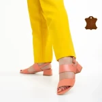 Дамски сандали  Marco розови  от естествена кожа Joni