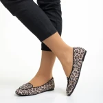 Дамски балерини  Marco бежови леопард от велур  Teresita
