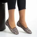 Дамски балерини  Marco бежови леопард от велур  Teresita