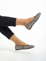 Дамски балерини  Marco бежови с черно от велур  Teresita