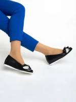 Дамски балерини  Marco черни  от естествена кожа Ottavia