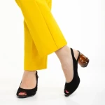 Дамски сандали  Marco черни  от велур  Araceli