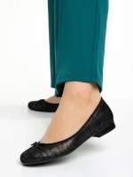 Дамски балерини  Marco черни  от естествена кожа Nigela