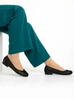 Дамски балерини  Marco черни  от естествена кожа Nigela