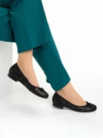 Дамски балерини  Marco черни  от естествена кожа Nigela