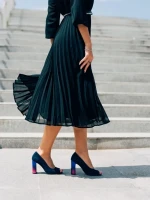 Дамски обувки Marco сини  от велур  Cecelia