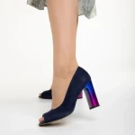 Дамски обувки Marco сини  от велур  Cecelia