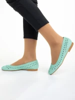 Дамски балерини  Marco зелени  от велур  Parisa