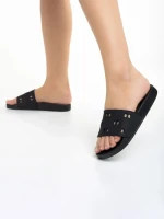 Дамски чехли  черни от синтетичен материал  Raimonda