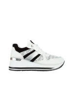 Дамски спортни обувки  бели cu negru от еко кожа  Izebel