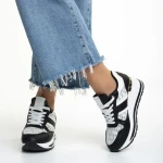 Дамски спортни обувки  черни от еко кожа  Izebel