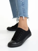 Дамски кецове  черни от текстилен материал  Sanaa