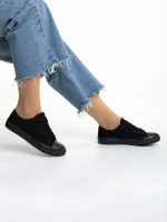 Дамски кецове  черни от текстилен материал  Sanaa