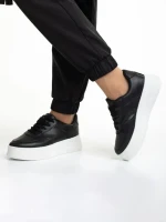 Дамски спортни обувки  черни от еко кожа  Juliska