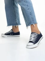 Дамски кецове  сини  от текстилен материал  Sanaa