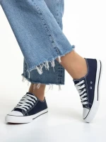 Дамски кецове  сини  от текстилен материал  Sanaa