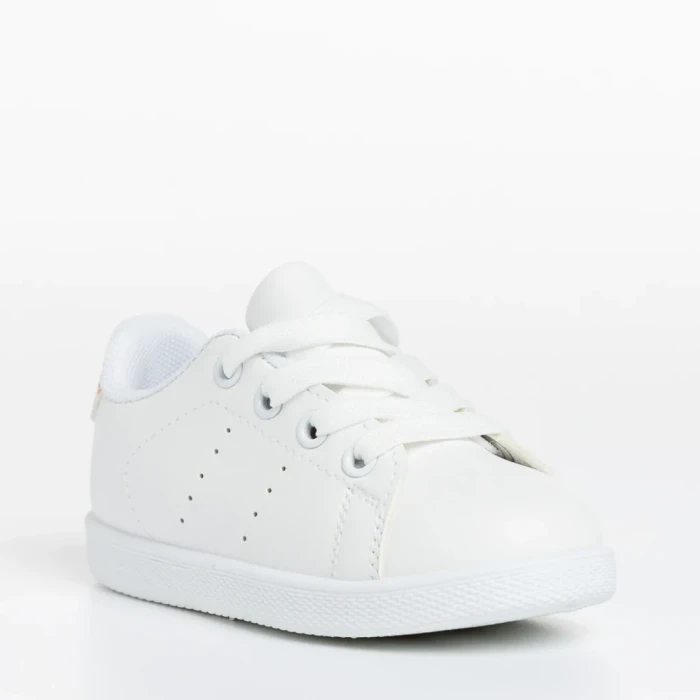 Детски спортни обувки  бели многоцветни от еко кожа  Omar