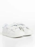 Детски спортни обувки  бели със зелено от еко кожа  Frost