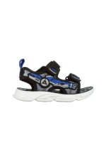 Детски сандали черни  със синьо от текстилен материал  Tihana