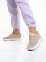 Дамски спортни обувки  розови   от текстилен материал  Jelena