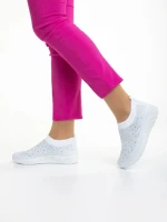 Дамски спортни обувки  бели от текстилен материал  Sorrel