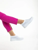 Дамски спортни обувки  бели от текстилен материал  Sorrel