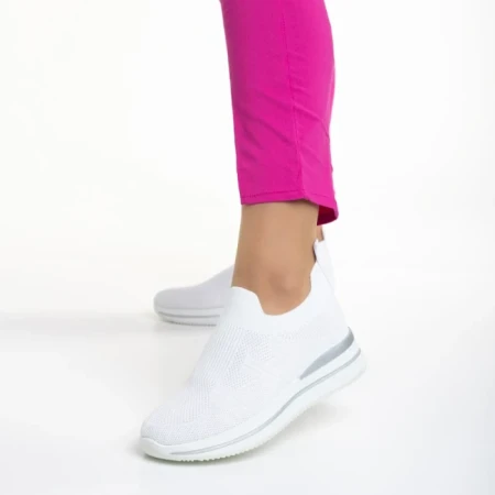 Дамски спортни обувки  бели от текстилен материал  Moira