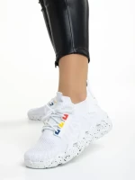 Дамски спортни обувки  бели от текстилен материал  Ankita