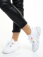 Дамски спортни обувки  бели от текстилен материал  Ankita