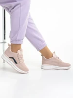 Дамски спортни обувки  розови  от текстилен материал  Lovella